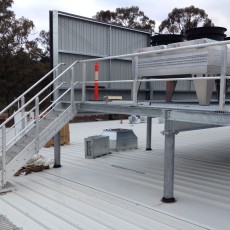 Aluminium Stairs with Handrails & Plant Platform - Universal Height Safety Melbourne